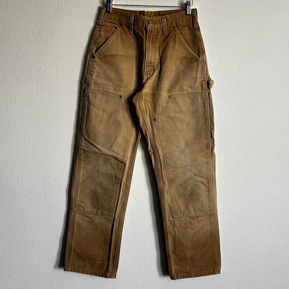 Carhartt B01 BRN faded brown double knee work wear carpenter pants